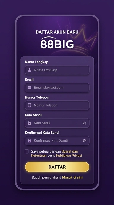 Cara Registrasi Akun Baru 88big Secara Mudah