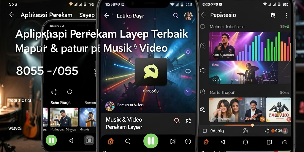 Antarmuka aplikasi 8055 untuk Perekam Layar yang intuitif dan mudah digunakan.