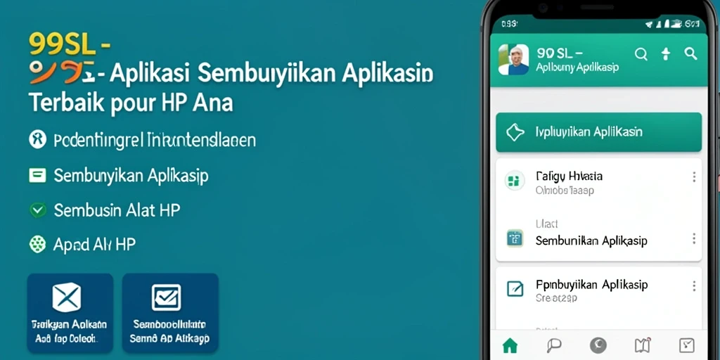 Antarmuka dan fungsi utama aplikasi Sembunyikan Aplikasi 99SL.