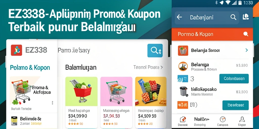 Antarmuka EZ338 dengan fitur Promo & Kupon yang jelas.