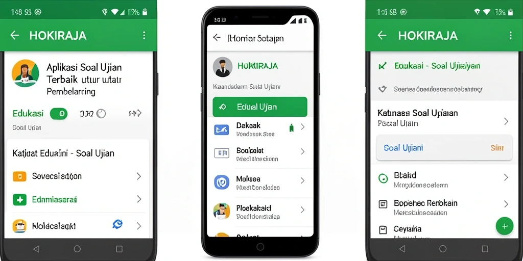 Tampilan antarmuka HOKIRAJA yang memudahkan akses soal ujian.
