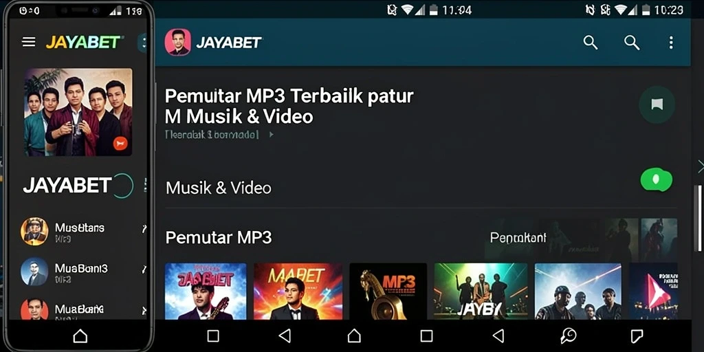 Antarmuka JAYABET yang sederhana dan fungsional untuk Pemutar MP3.