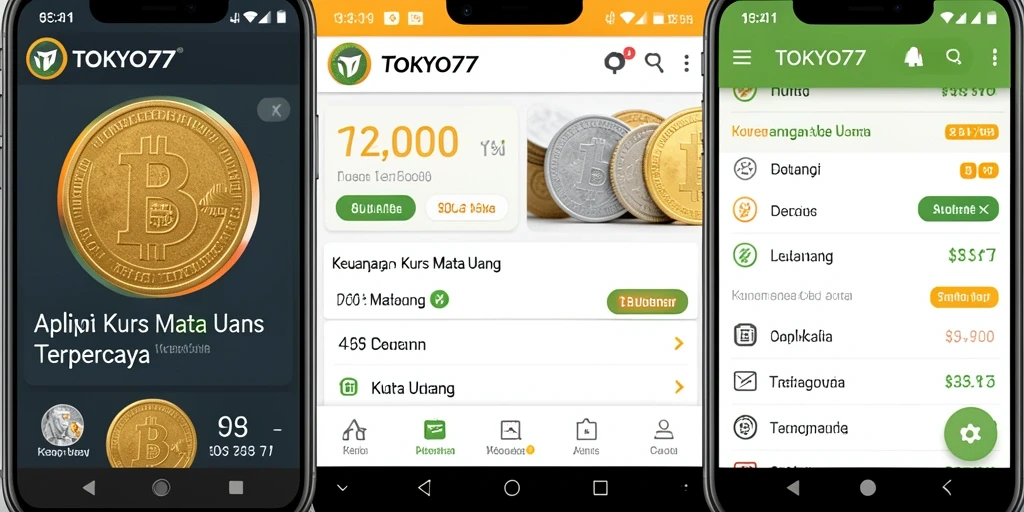 Antarmuka TOKYO77 yang menarik untuk konversi mata uang.