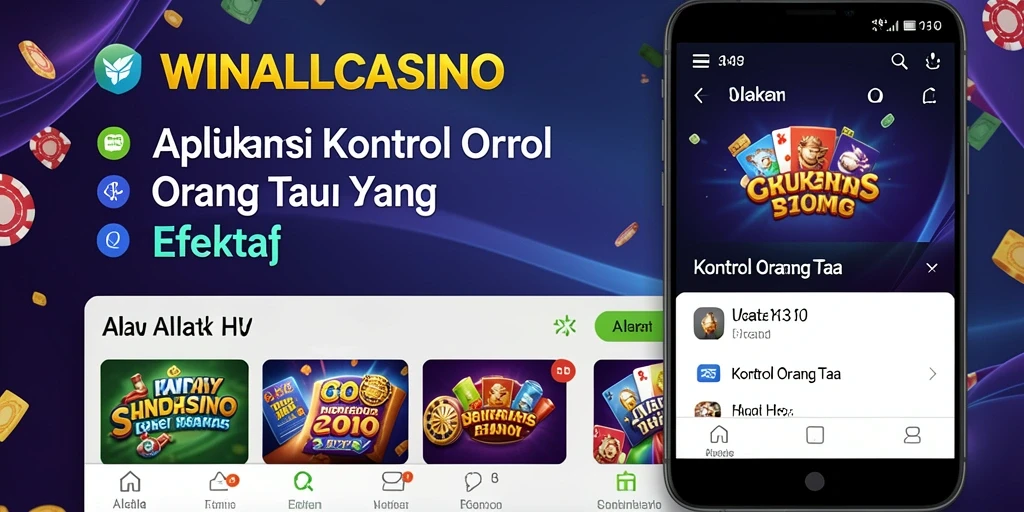 Antarmuka aplikasi WINALLCASINO untuk Kontrol Orang Tua yang mudah digunakan.